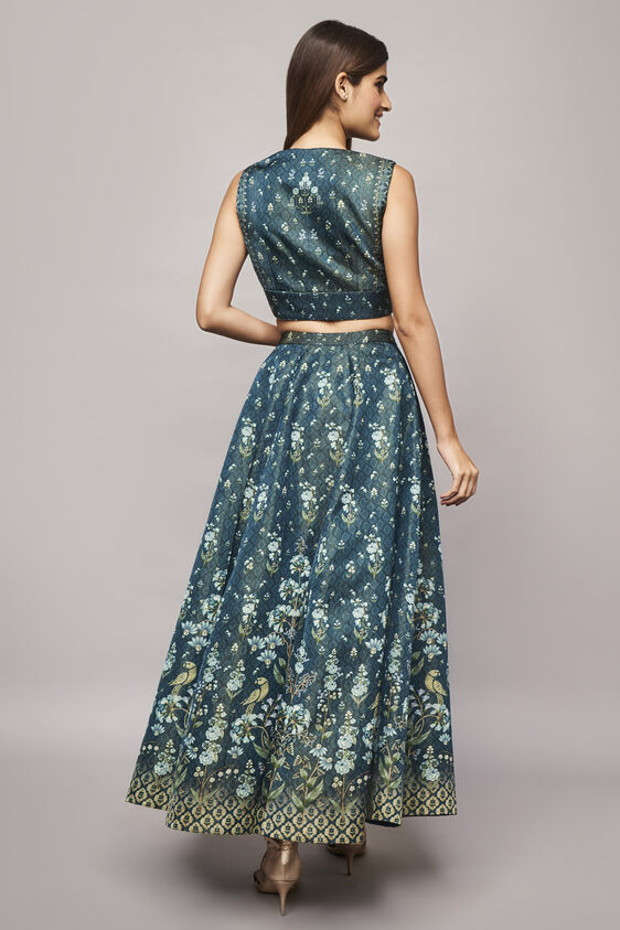 Zahra Skirt Set, Blue, image 3