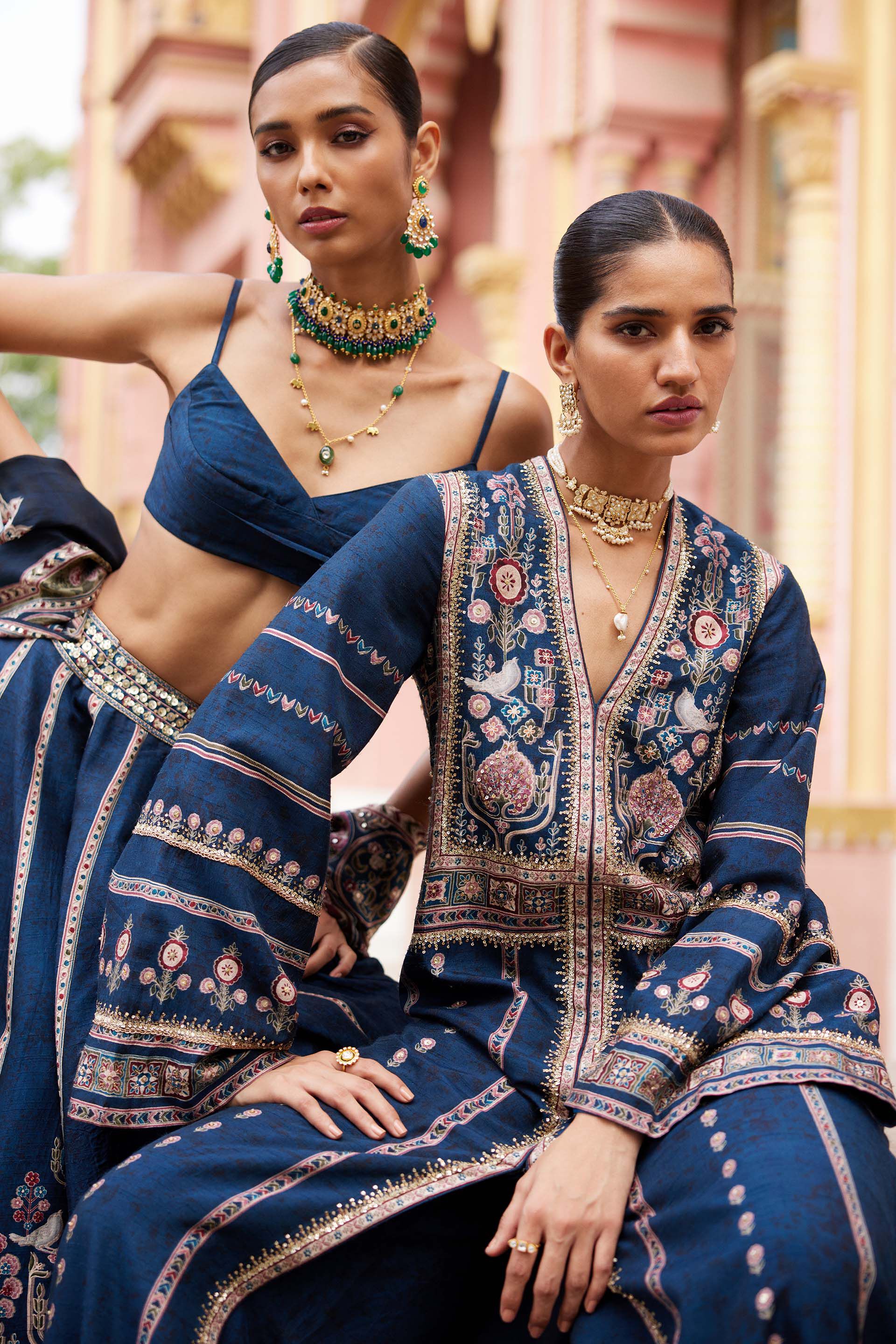 Azka Lehenga - Blue, Blue, image 10