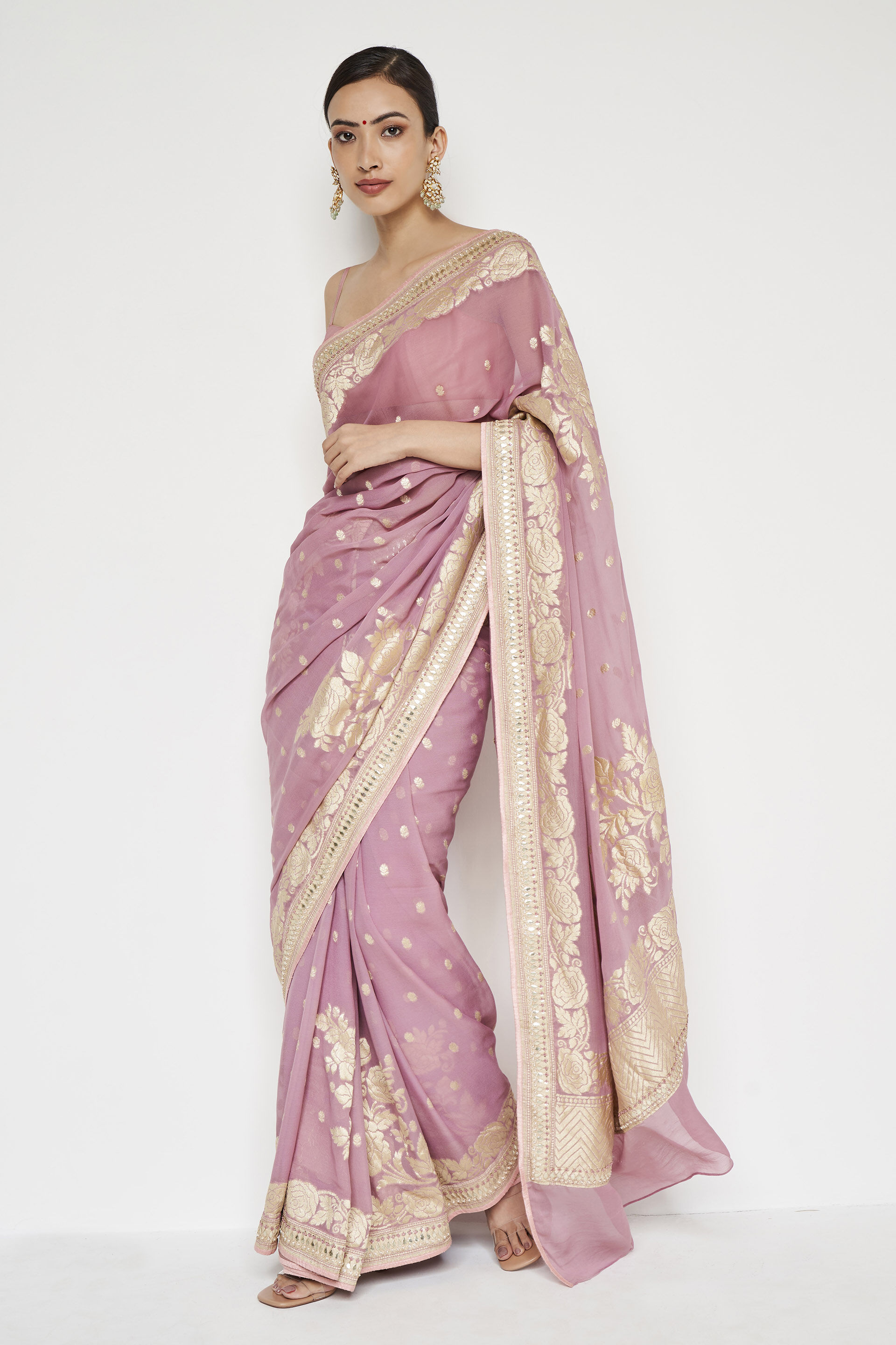 fcity.in - Latest Banarasi Soft Silk Lavender Color Saree With Running  Blouse /