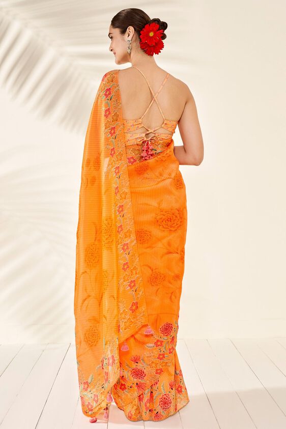 3 - Anya Saree – Orange, image 3
