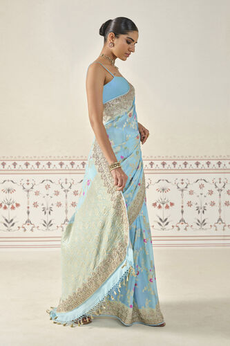 Panavi Saree Set, Powder Blue, image 4