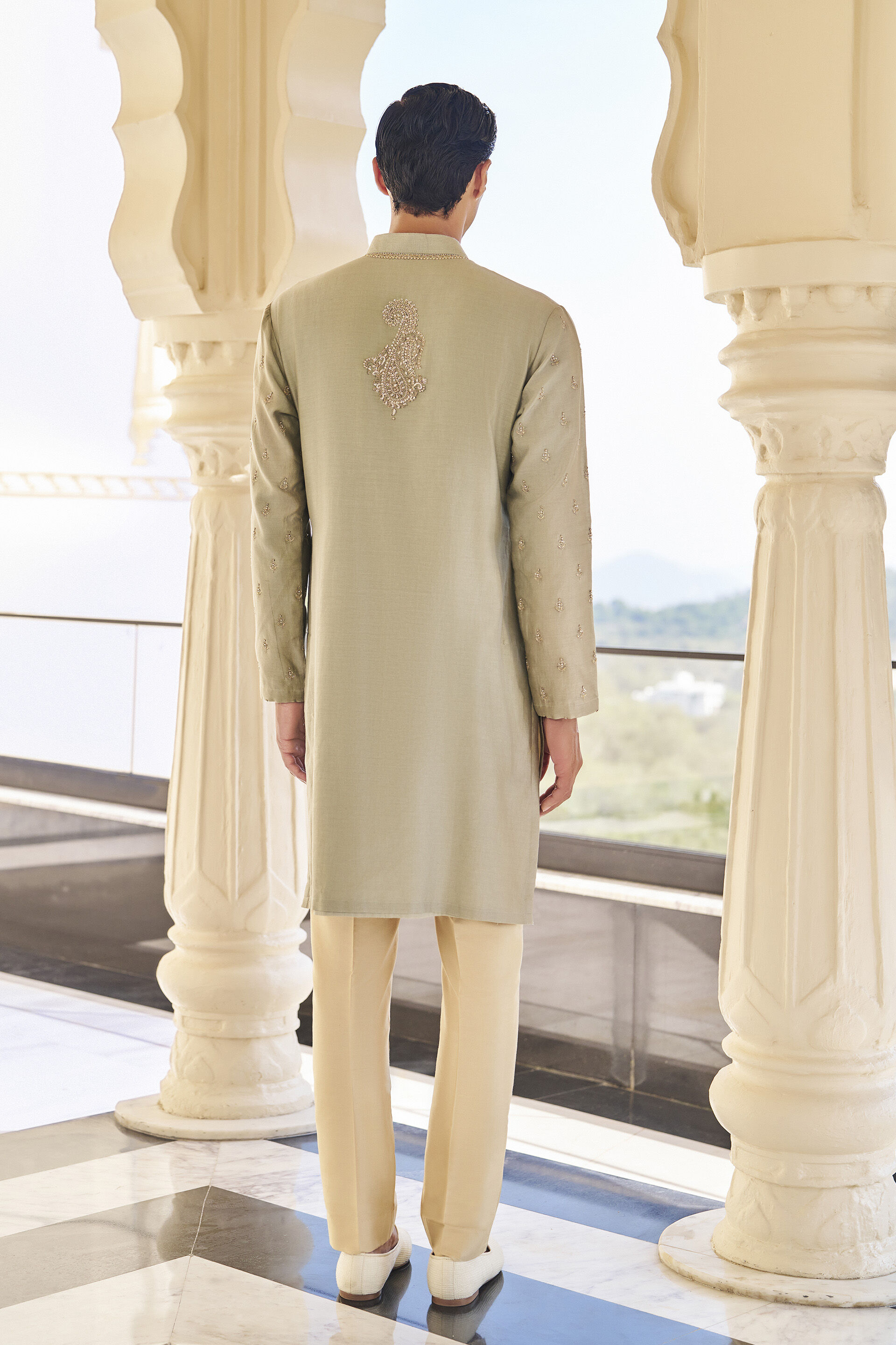 Arush Sage Zardozi Kurta