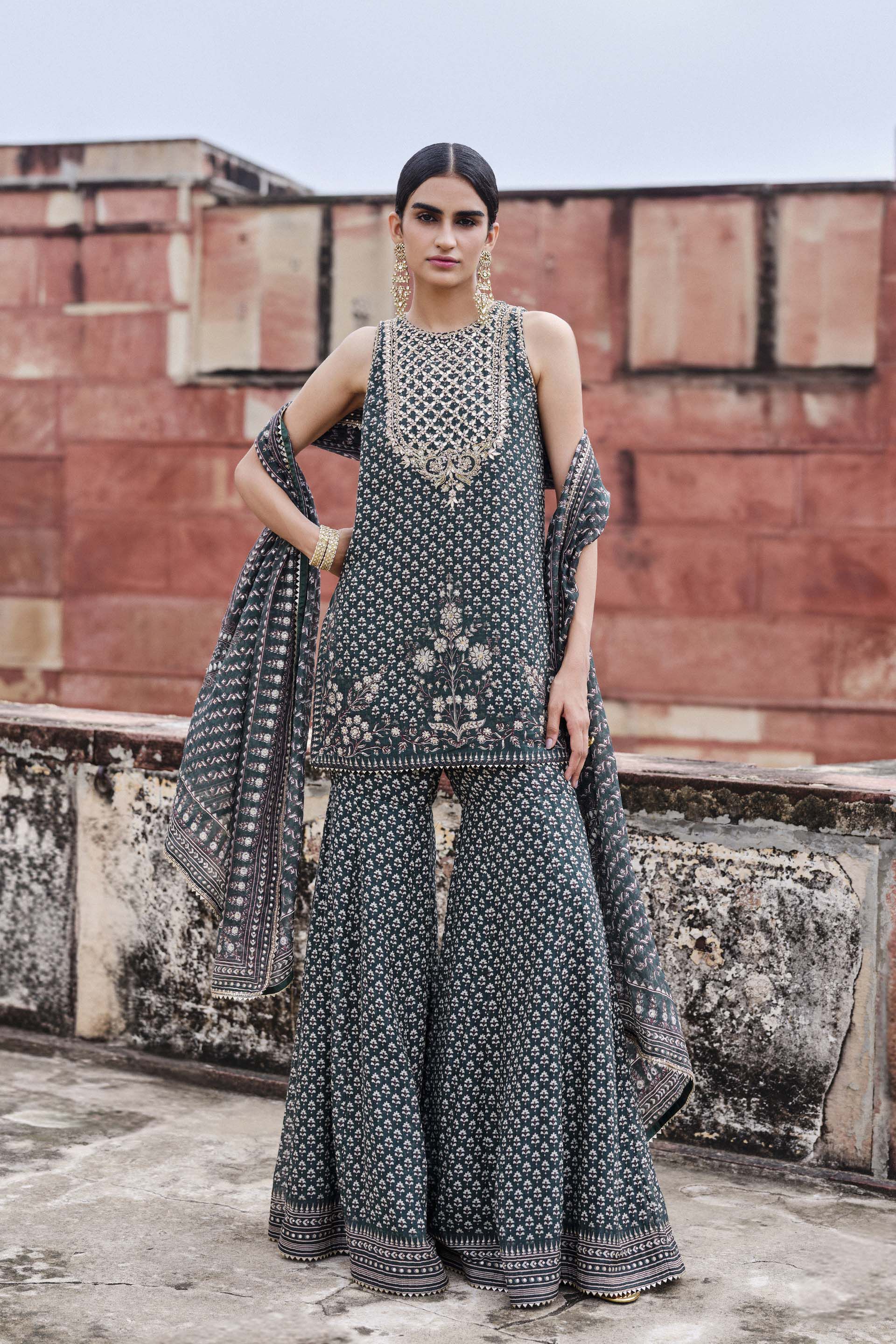 Anita dongre gota patti lehenga sales