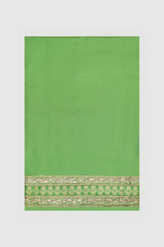 Kheyali Benarasi Saree - Green, , image 3