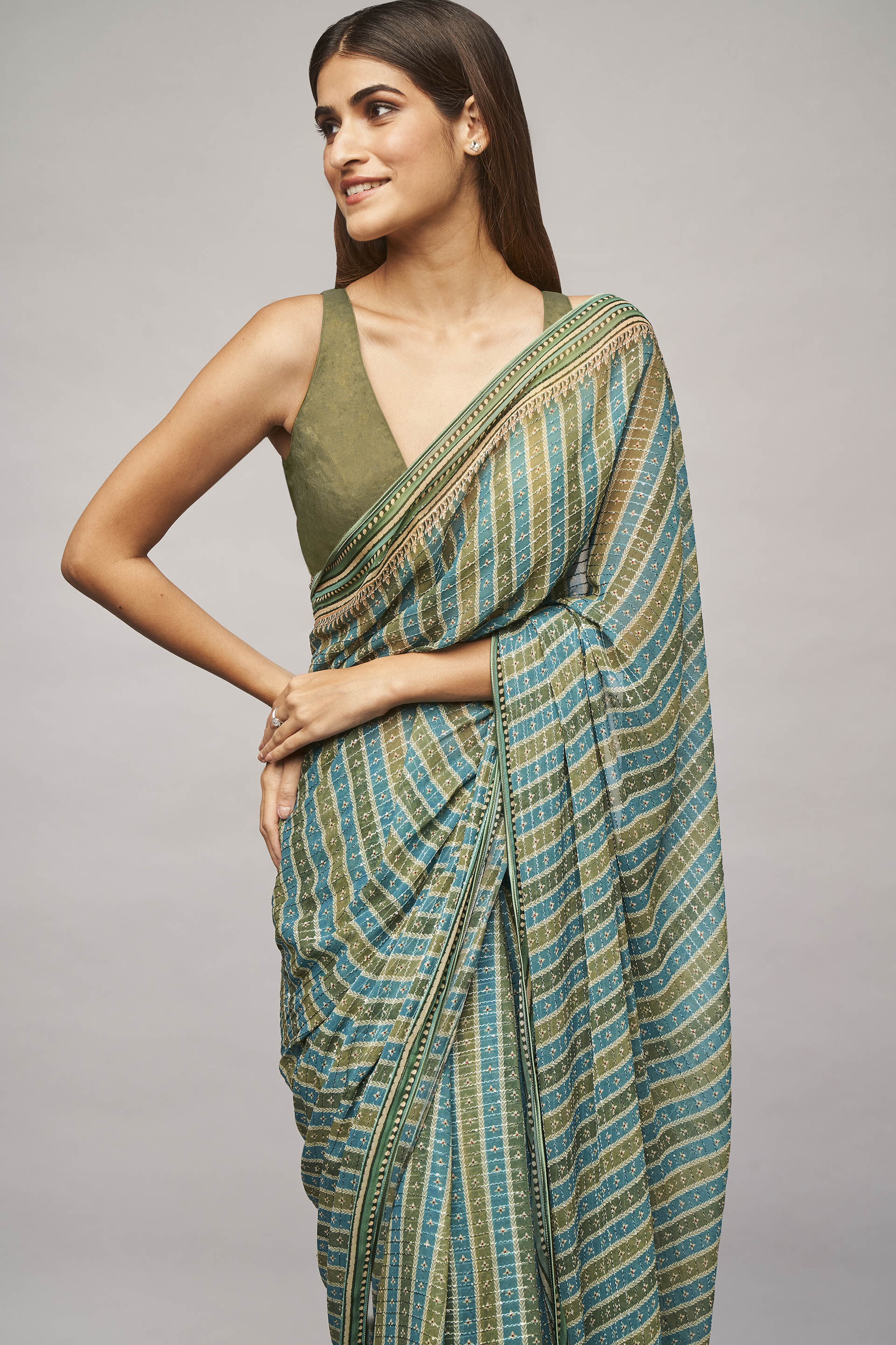 Alana Saree - Sage, Sage, image 5