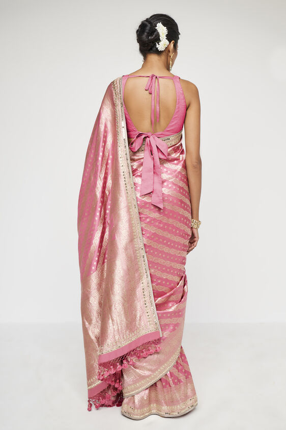 Manana Benarasi Saree - Pink, , image 5