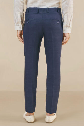 Linen Trousers, Navy, image 3