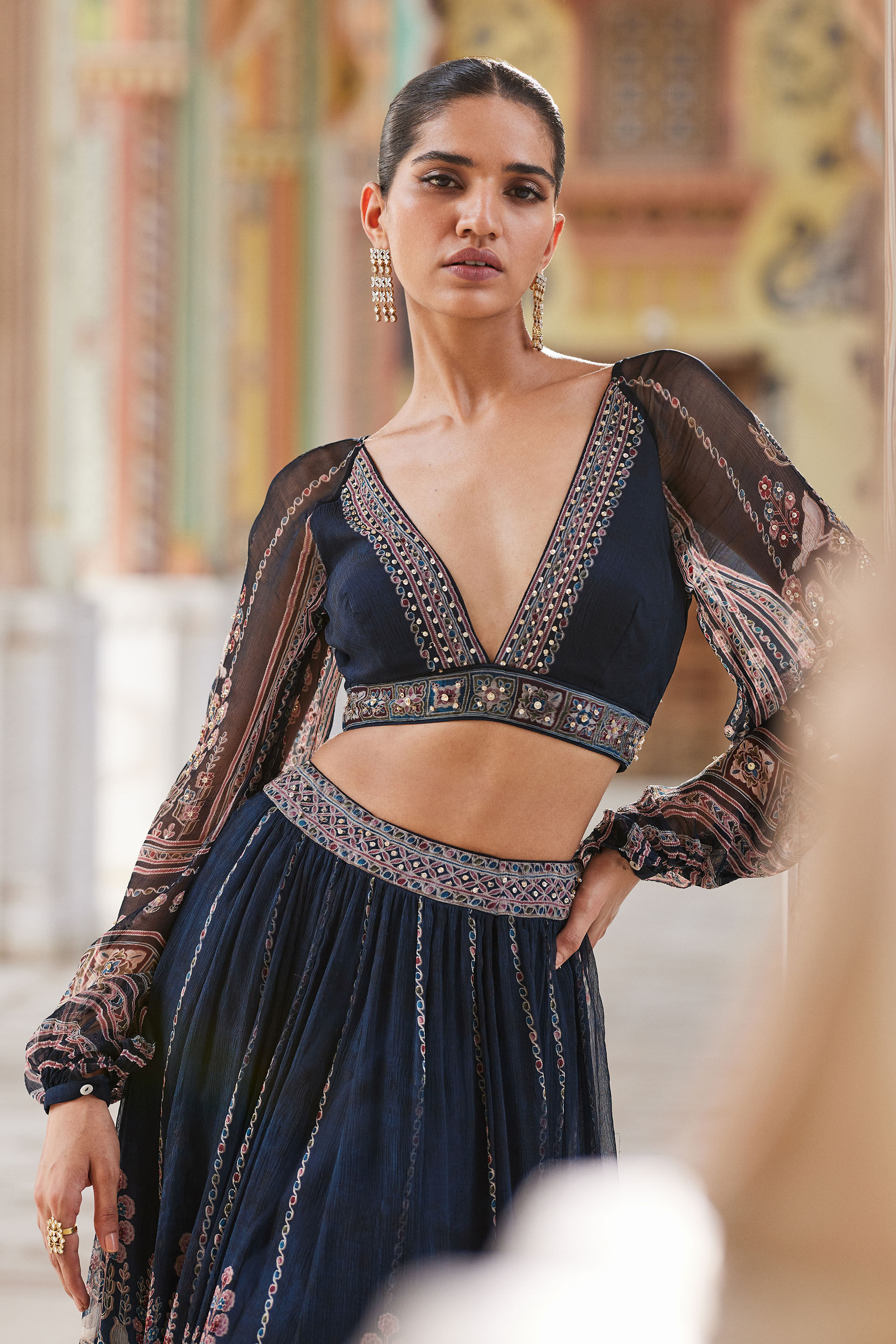 Aizah Skirt Set - Blue, Blue, image 7