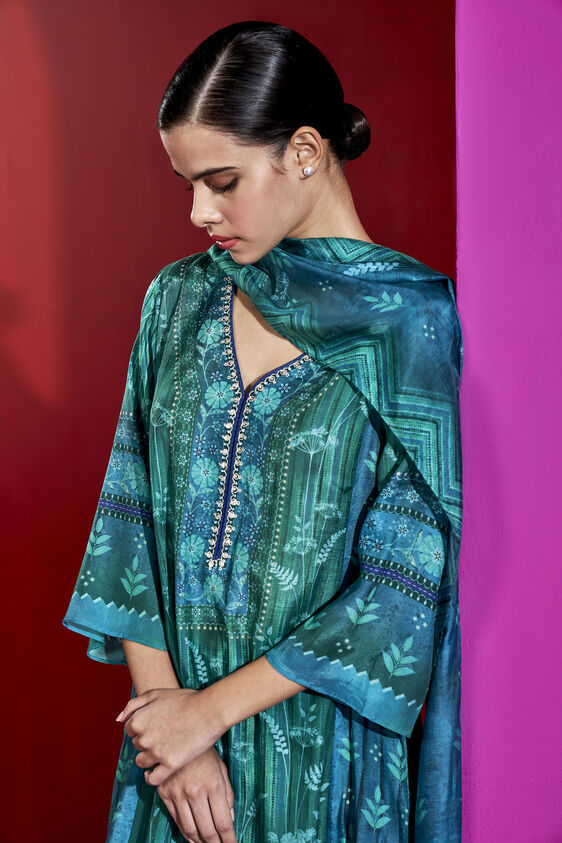 Brisa Kurta Set, Green, image 3
