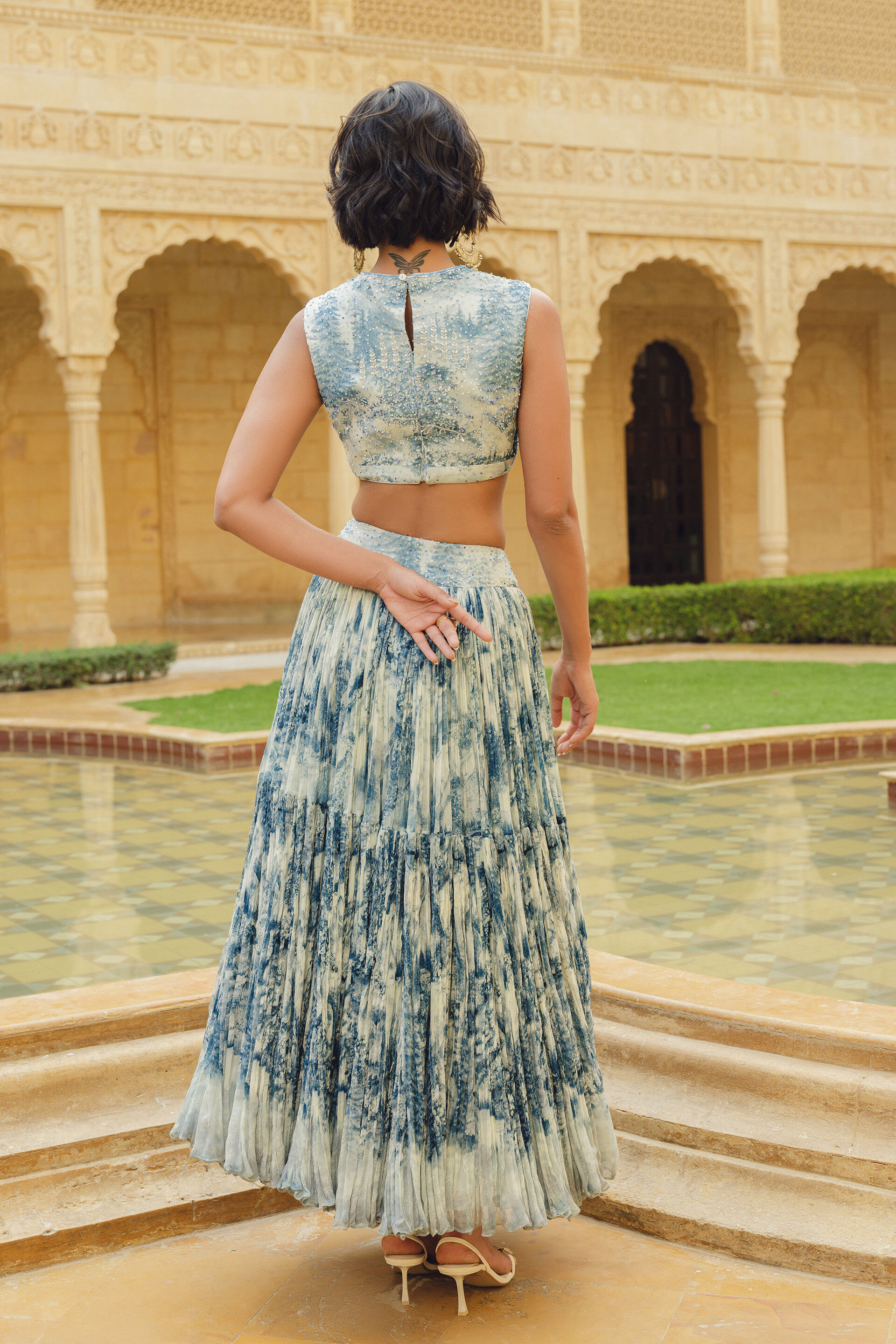 indian top and skirt set