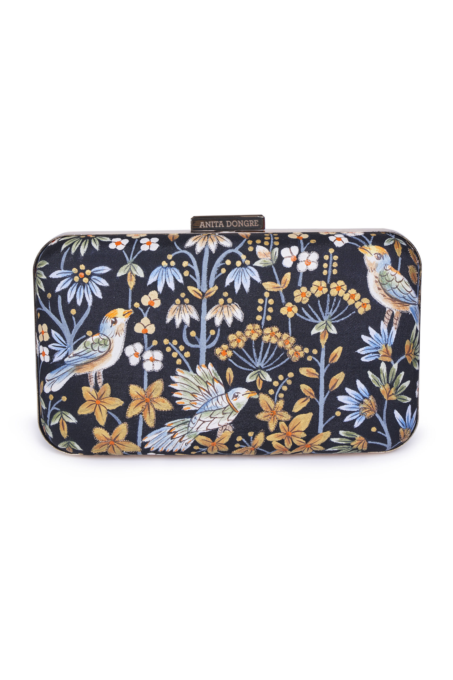 Pichhwai Clutch - Nightingale Black, Black, image 8