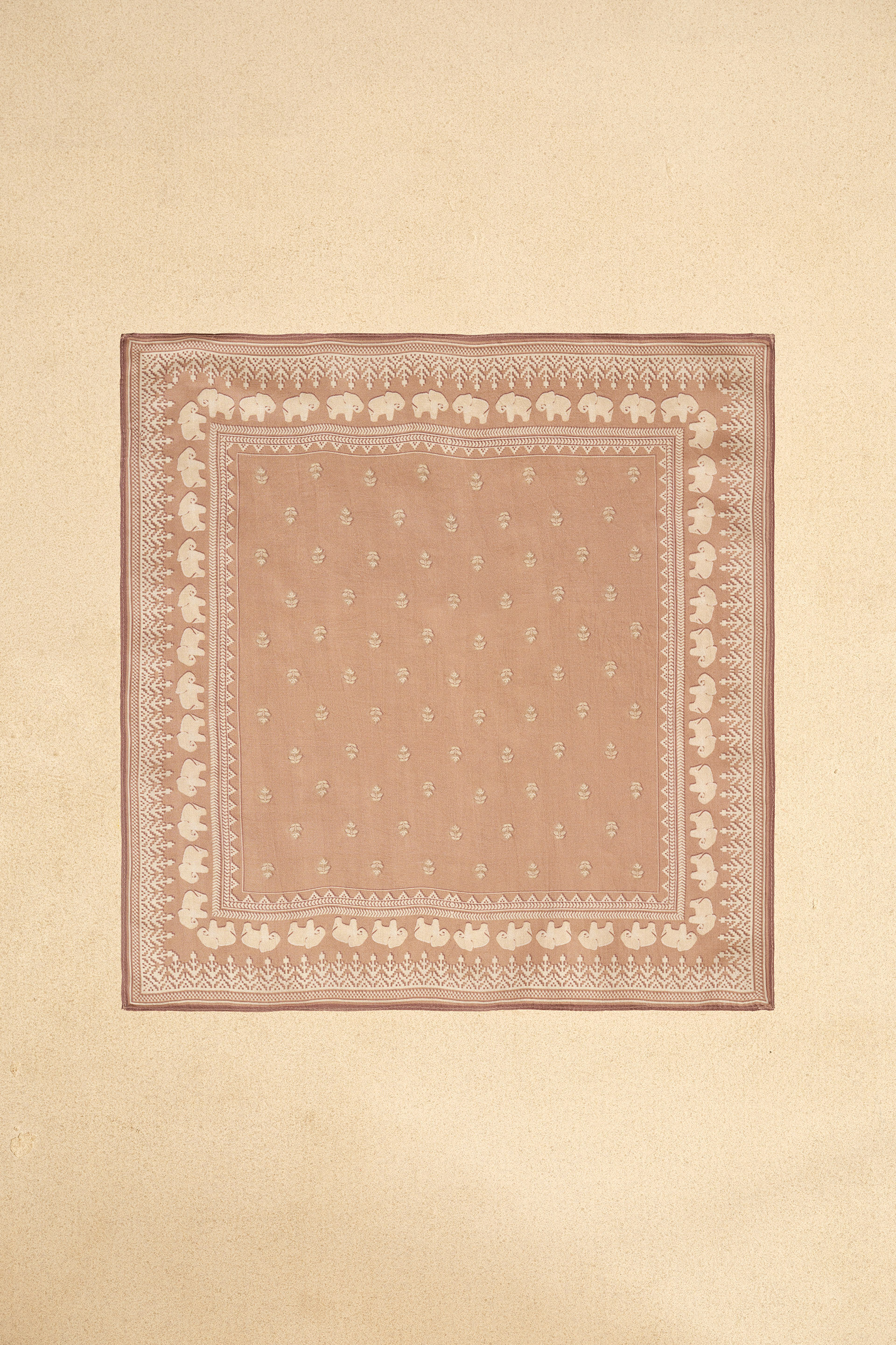 Aziz SIlk Pocket Square - Salmon