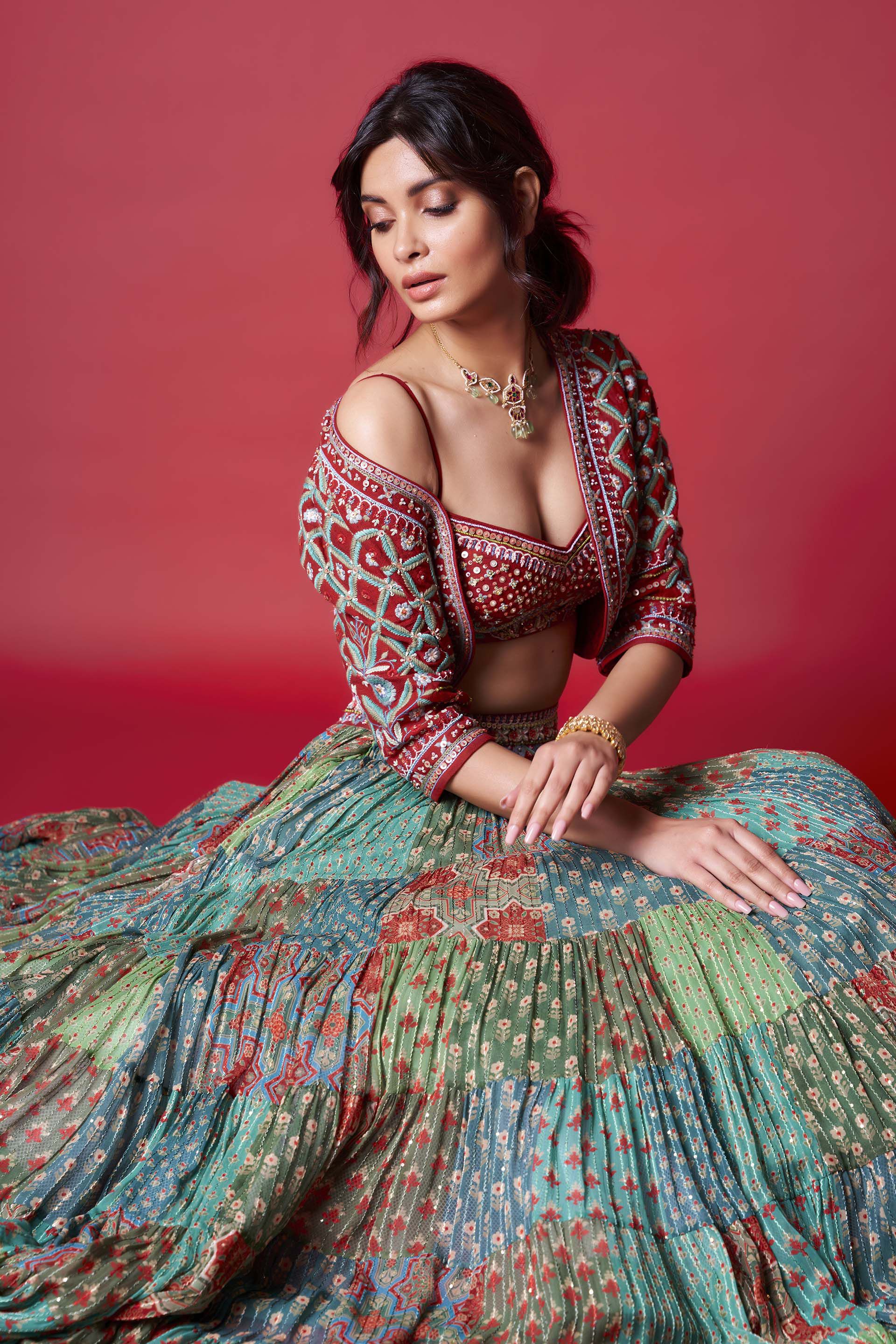 Buy Bridal Iara Lehenga-Sage Online from Anita Dongre Buy Bridal Iara Lehenga-Sage Online from Anita Dongre