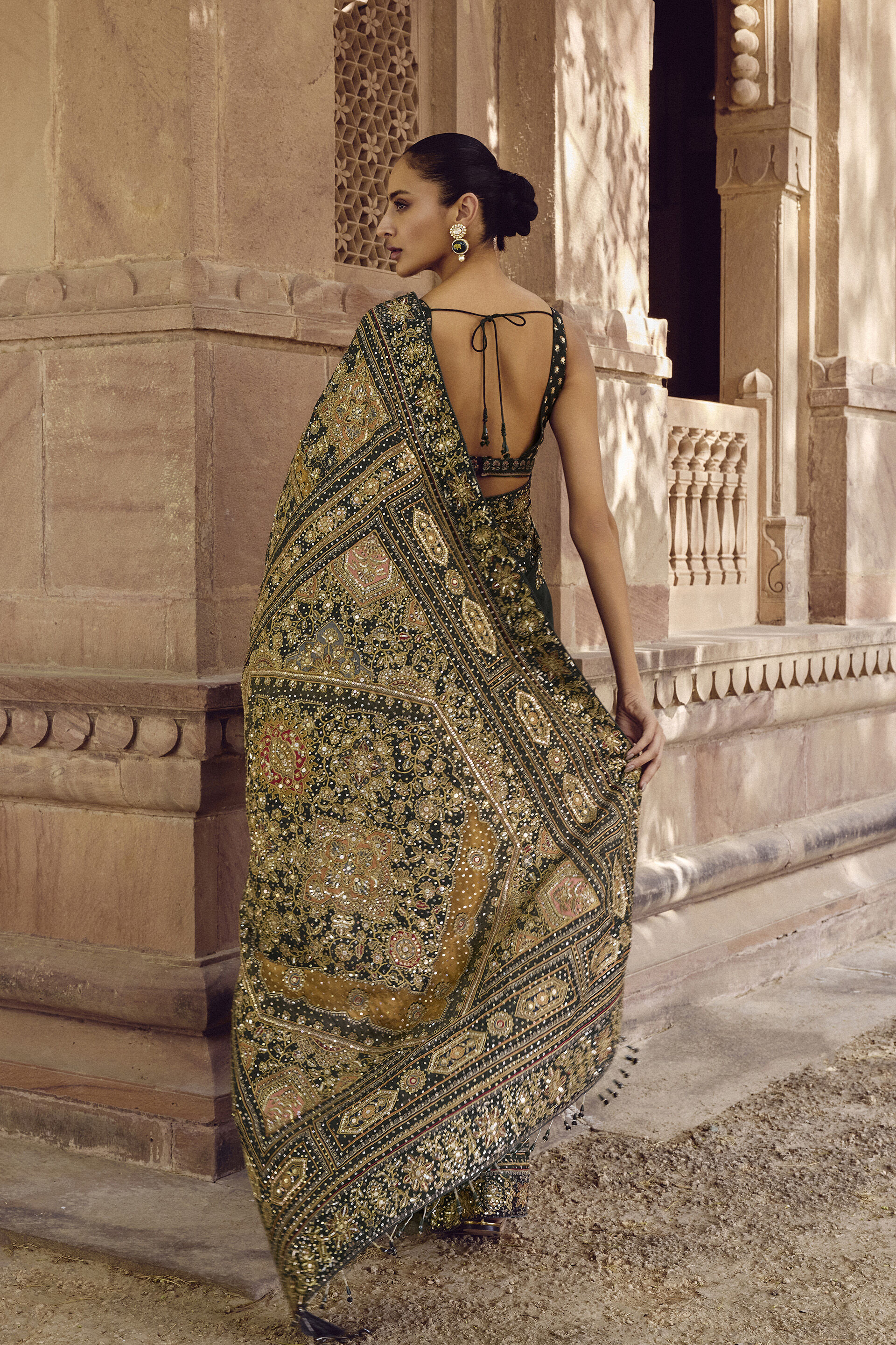 Rishama Silk Saree - Green