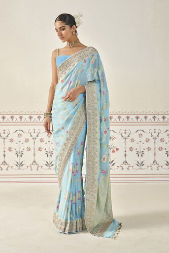 Panavi Saree Set, Powder Blue, image 1