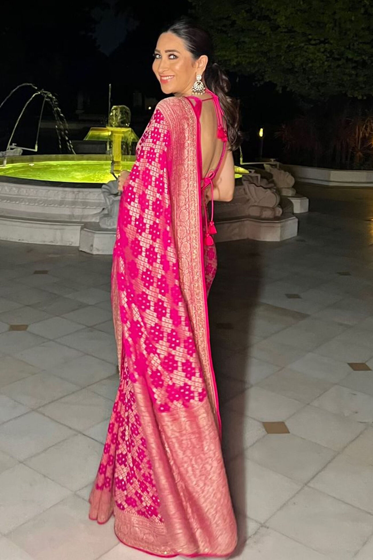 Gul Benarasi Silk Gota Patti Saree - Pink, , image 3