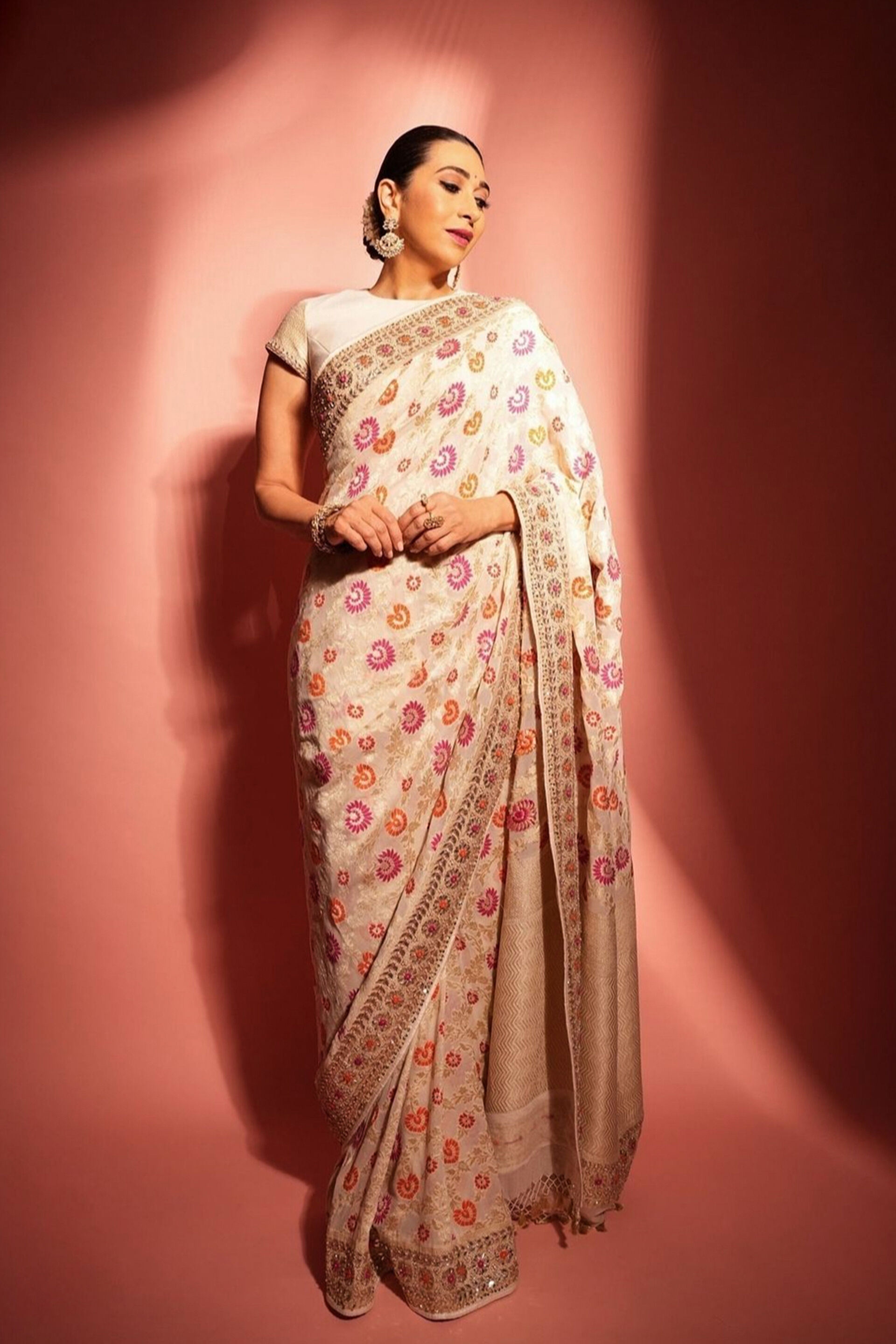 Vachi Saree Set - Cream