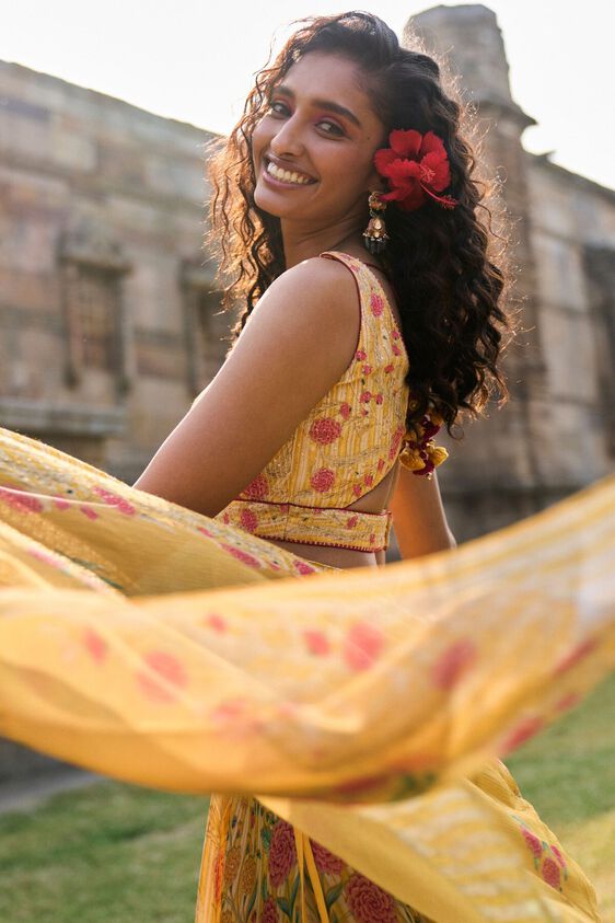 4 - Silene Lehenga Set – Yellow, image 4