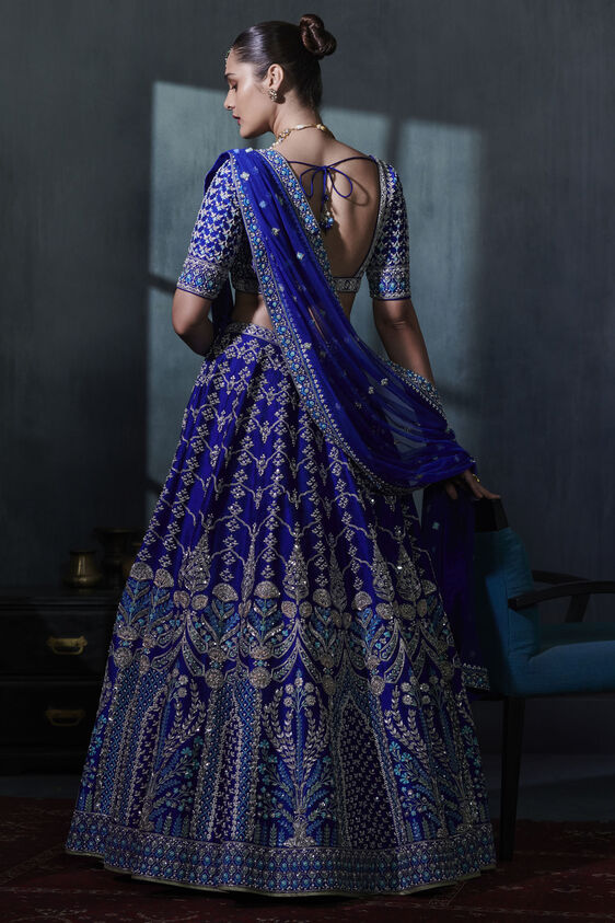 Mythili Lehenga Set – Blue, Blue, image 2