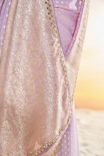 Lekha Benarasi Saree - Lilac, Lilac, image 7