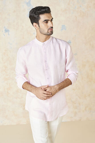 Anant Linen Shirt, Pink, image 4
