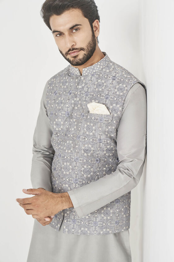 Gaith Nehru Jacket, Grey, image 3