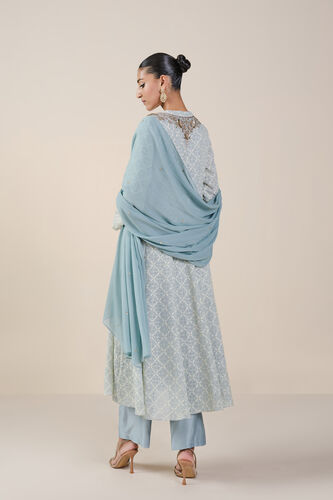 Josika Embroidered Georgette Suit Set - Blush, Powder Blue, image 3