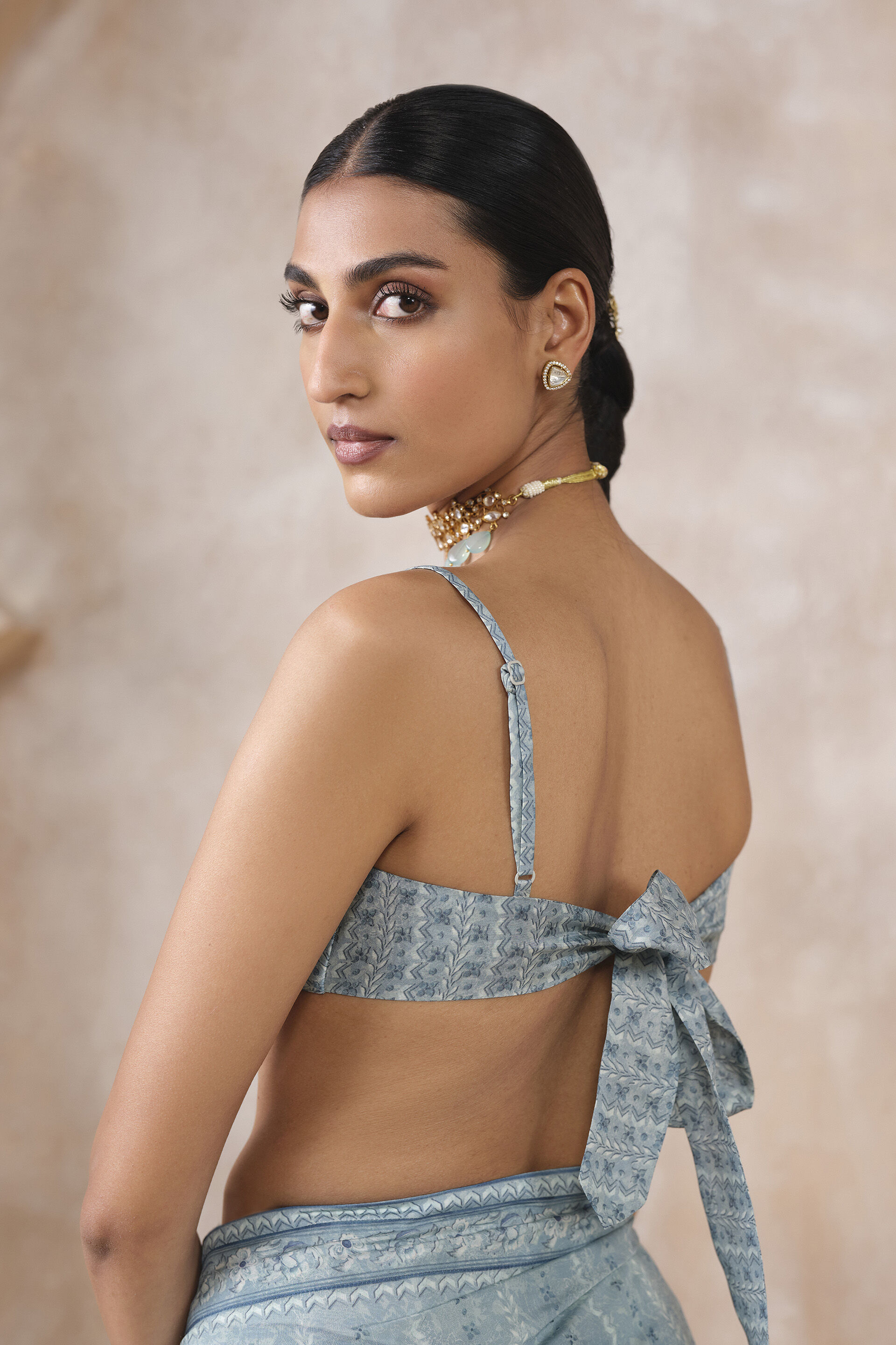 Elazar Saree - Blue, Blue, image 6