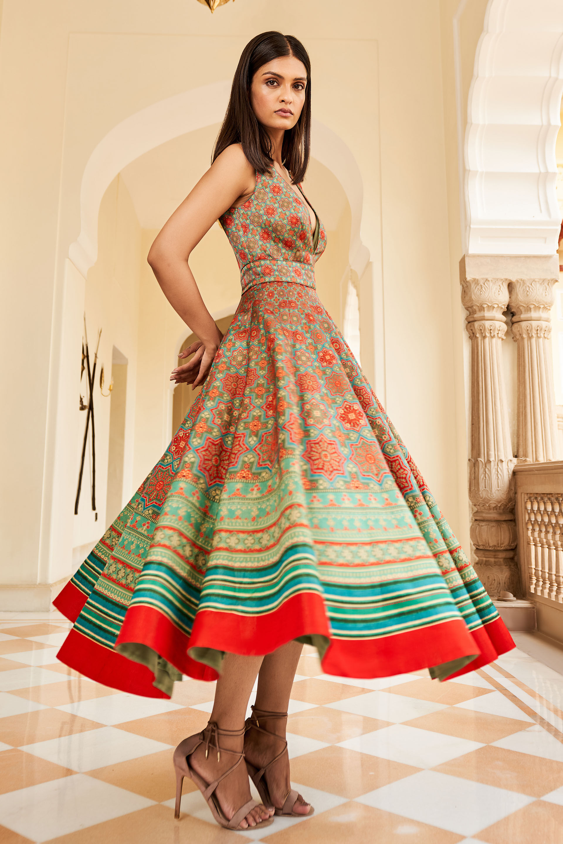 Anita printed maxi dress top