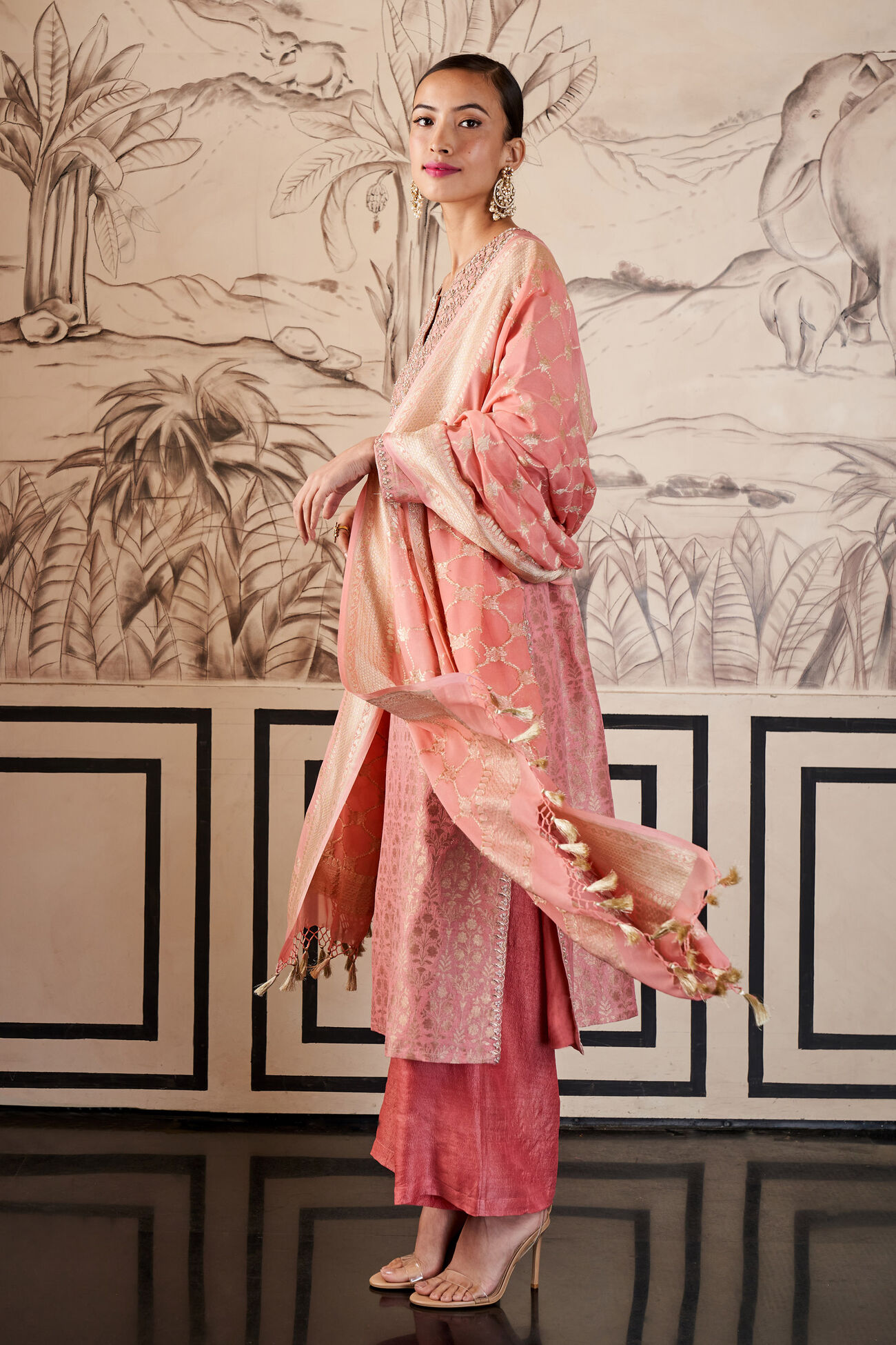 Hemani Kurta Set, Blush, image 2