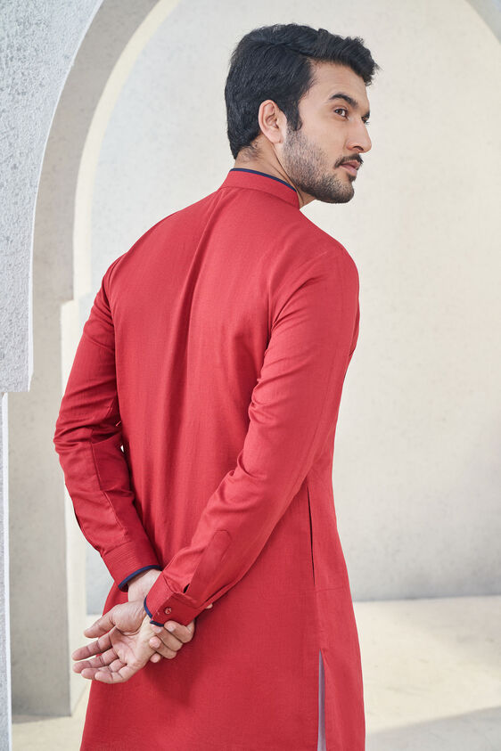 Nayel Kurta - Blue, Maroon, image 6