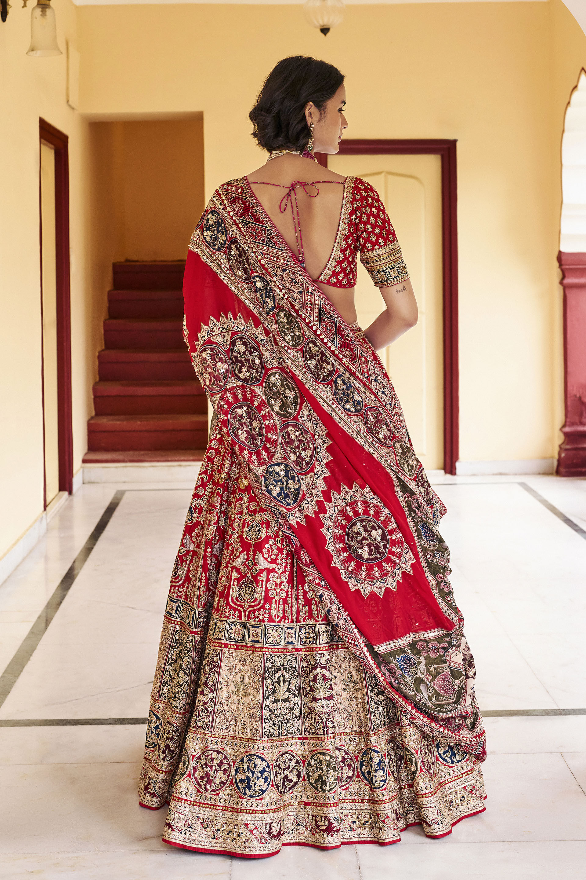 Abundance Gota Patti Bemberg Lehenga Set - Maroon