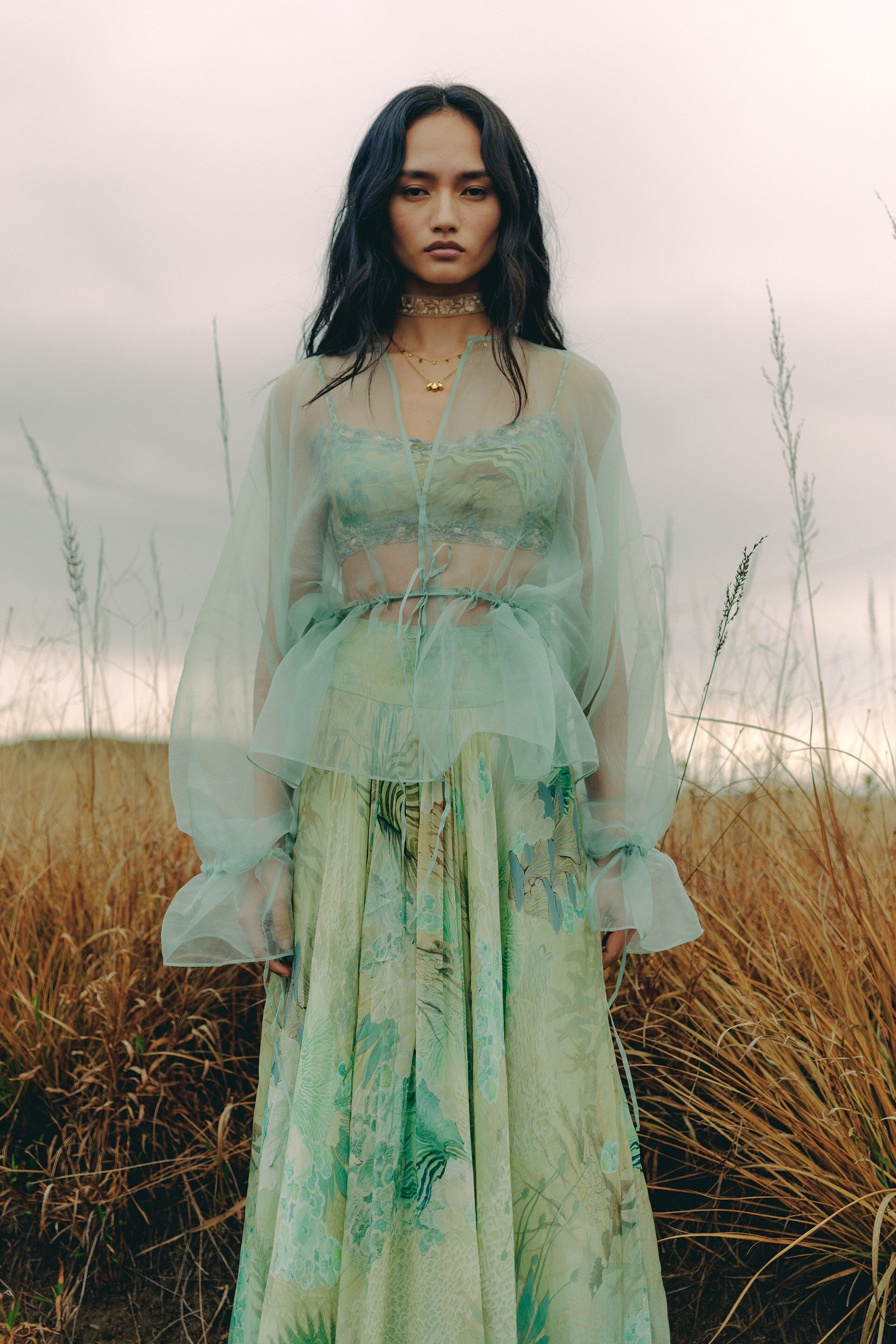 Kaze Bemberg Skirt Set - Aqua, Aqua, image 4
