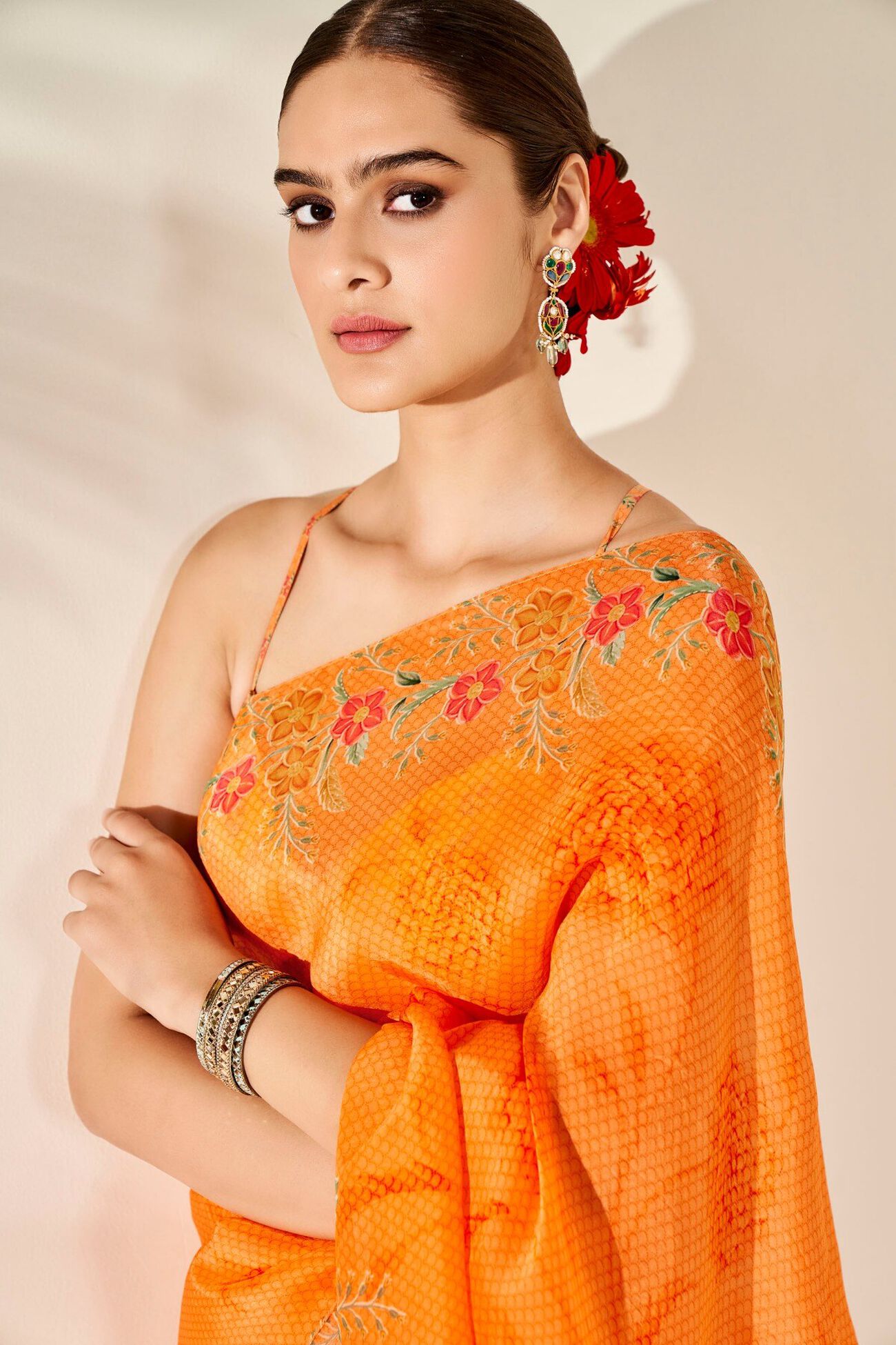 Anya Saree – Orange, Orange, image 7