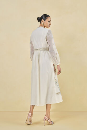 Rhapsody Embroidered Mull Dress - Natural, Natural, image 3