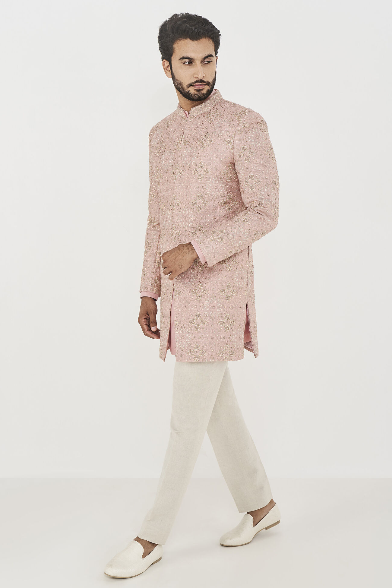 Anishk Sherwani, Pink, image 2