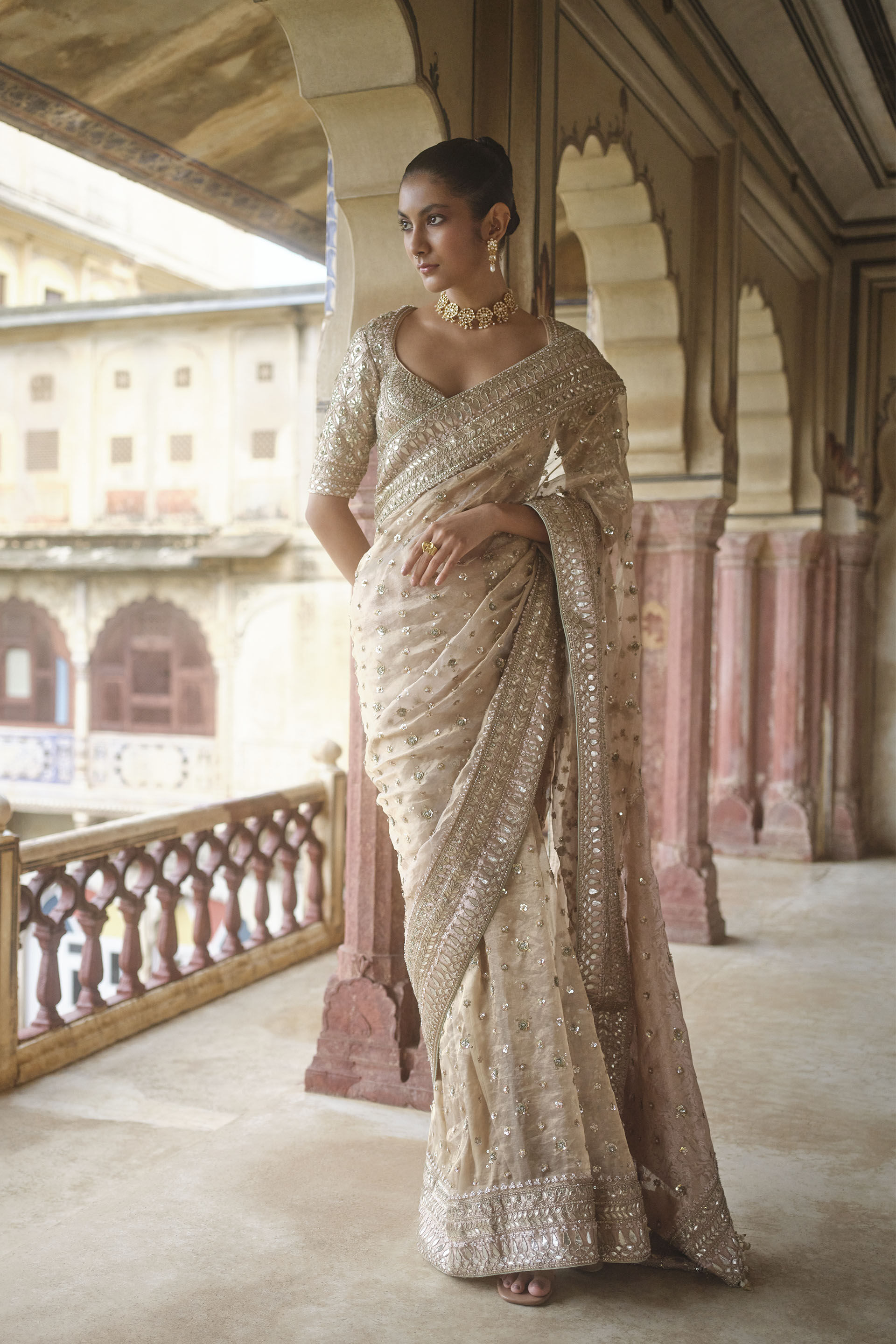 Ishama Handwoven Benarasi Silk Saree Gold