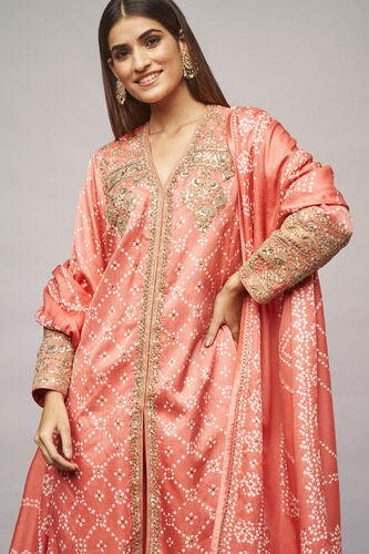 Ganavi Bandhani Kurta Set, Blush, image 5