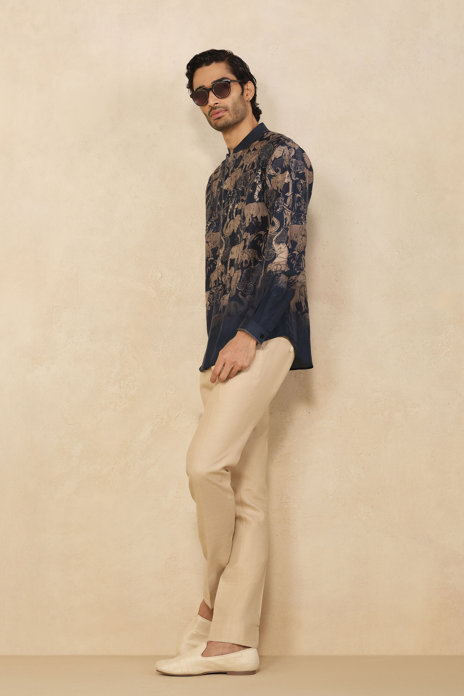 Zyad Silk Shirt - Blue, Blue, image 3