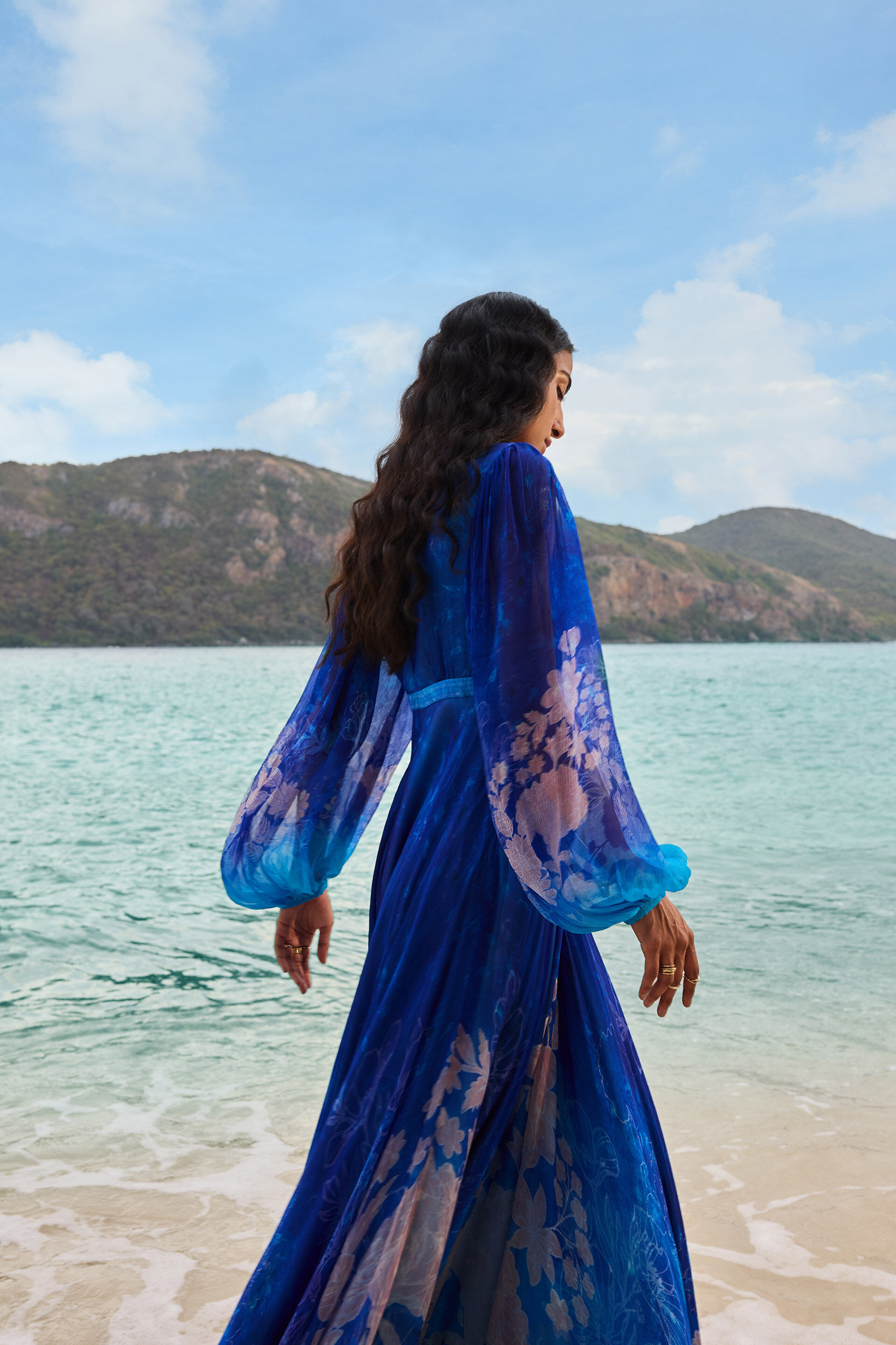 Talise Chiffon Gown - Blue, Blue, image 8