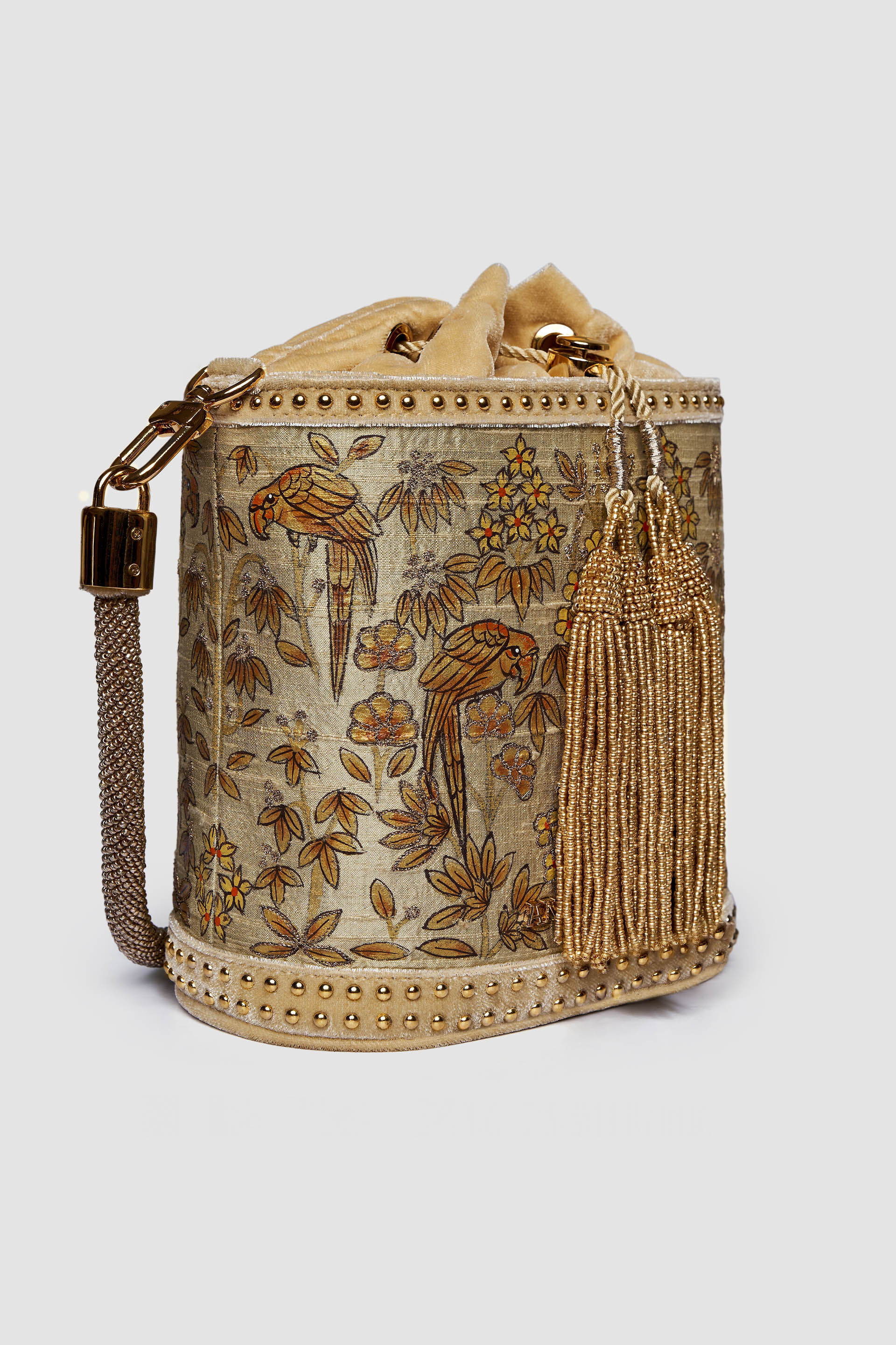 Pichhwai Bucket Bag - Canary Gold, Gold, image 3