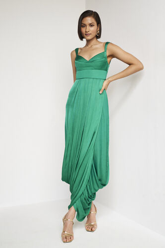Nikolina Dhoti Dress, Green, image 1