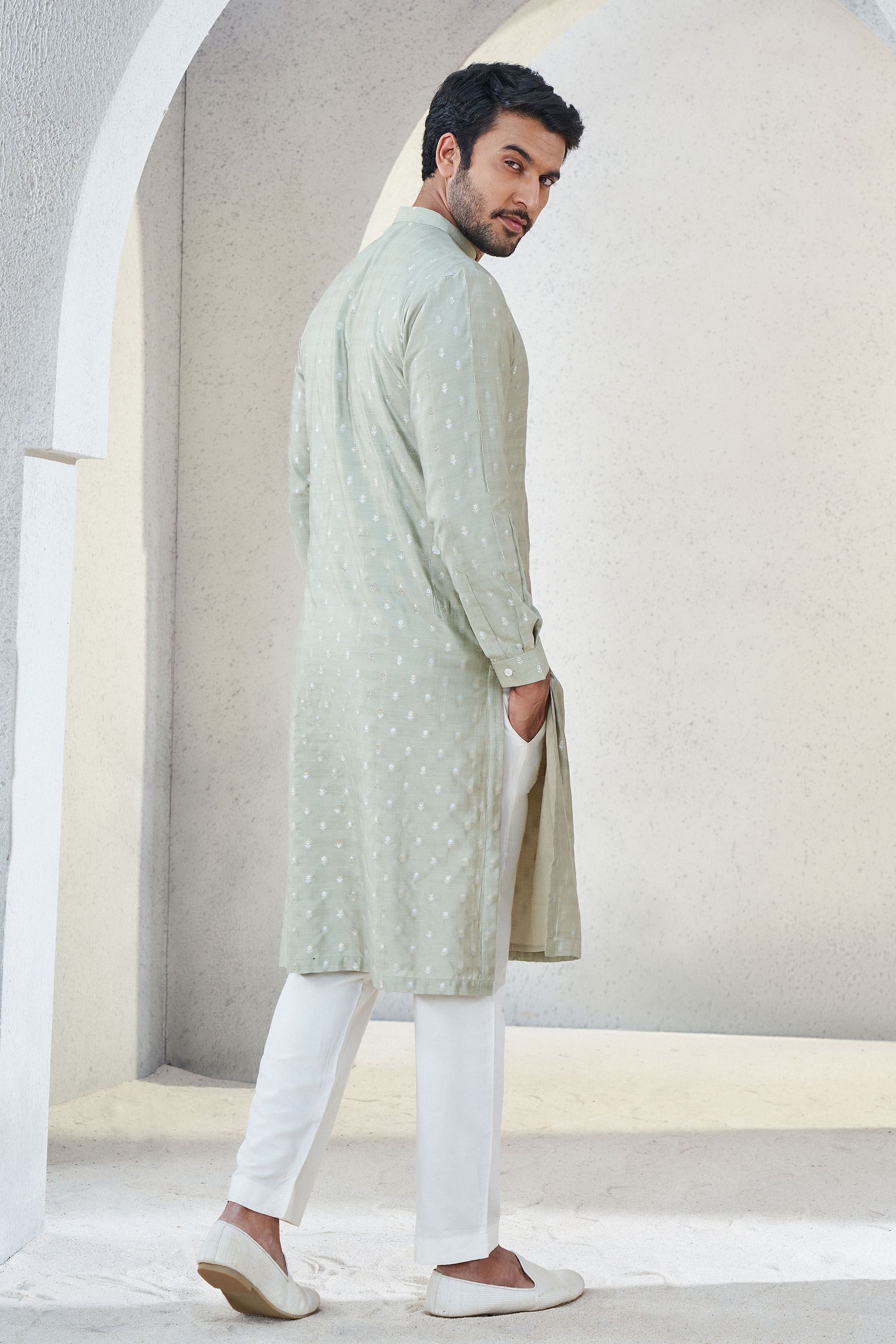 Alman Kurta - Sage, Sage, image 3