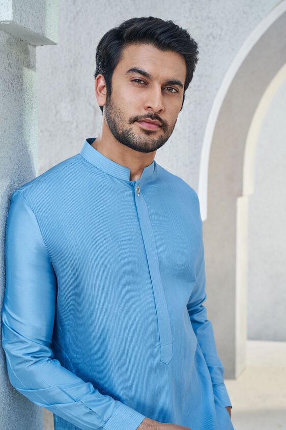 Affan Kurta, Blue, image 3