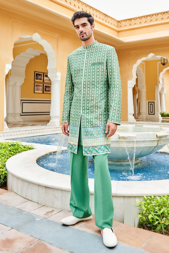 Elash Sherwani, Green, image 5
