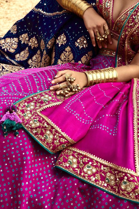 5 - Mihik Bandhani Lehenga Set – Purple, image 5