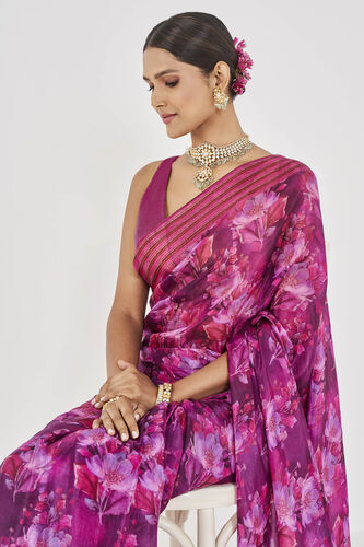 Tanaz Saree - Purple, Purple, image 5