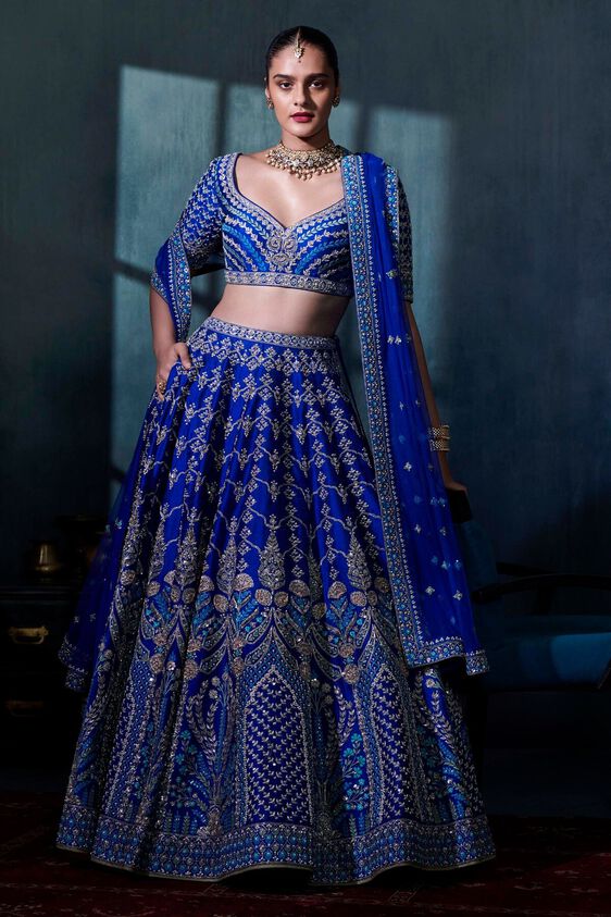 1 - Mythili Lehenga Set – Blue, image 1