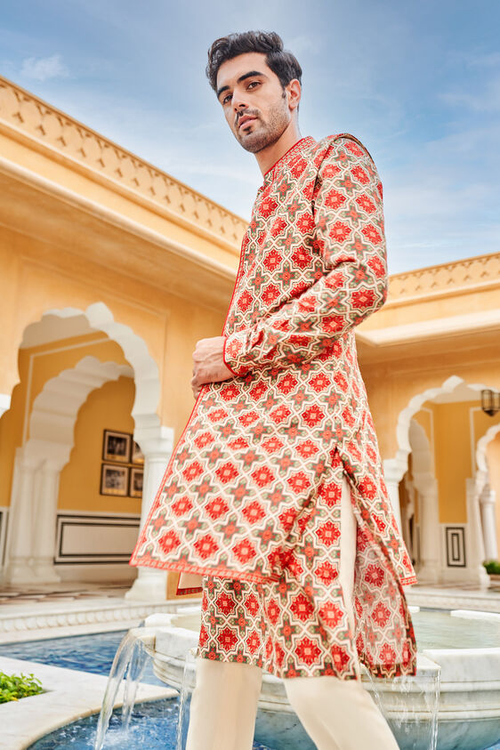 Kairav Nehru Jacket - Beige, Beige, image 4
