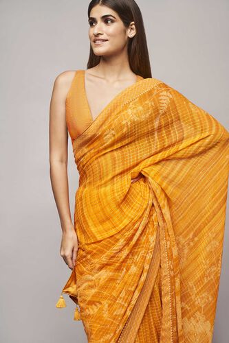 Midha Saree - Yellow, , image 4
